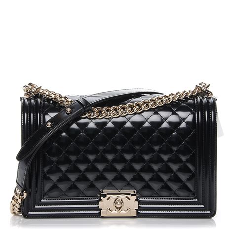 chanel calfskin quilted new medium boy flap black|Flap Bags .